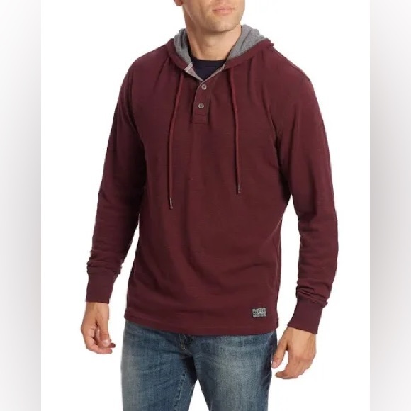 NWOT Men’s Flag & Anthem - Mauldin Long Sleeve Henley Hoodie - Picture 1 of 6